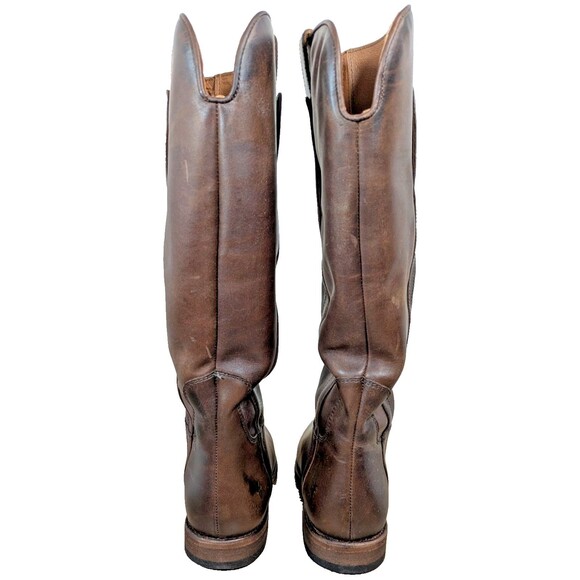 Frye Womens Paige Tall Riding Boots Antiqued Italian Leather Slate Brown Sz 6 - Picture 7 of 13